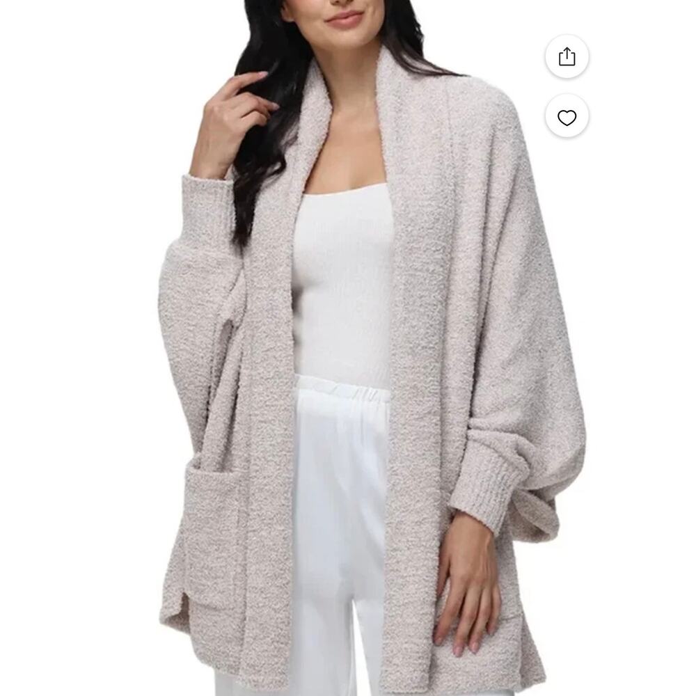 525 The Cozy Open Front Wrap L/XL Women's NWT Goat Heather - So Cozy